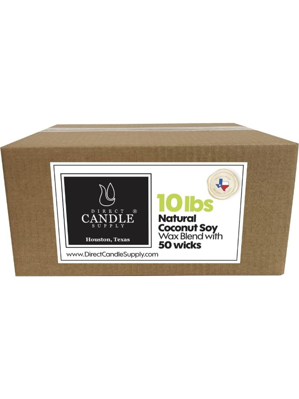 10lb Natural Coconut Soy Wax Blend - Eco-Friendly Candle Making Kit with 50